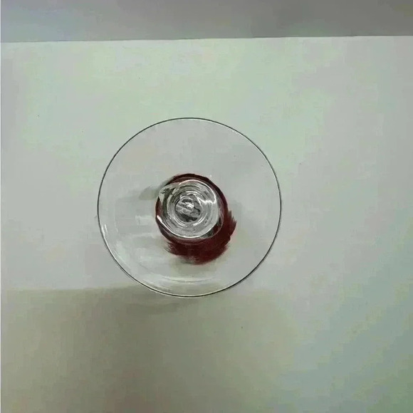 Ruby Red Cornucopia Swirl Hook Candlestick Holder - Picture 4 of 4